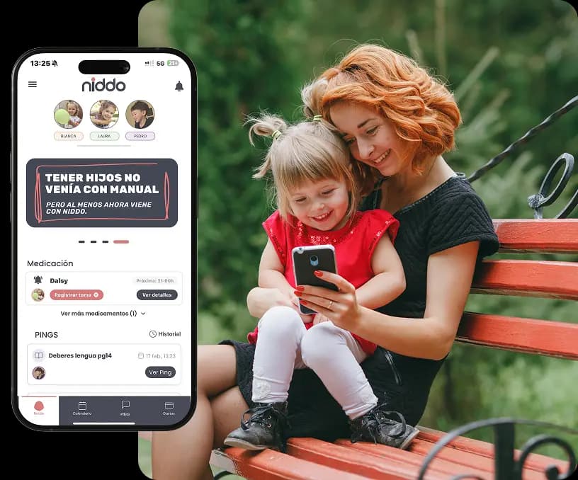 Niddo app — madre con hija
